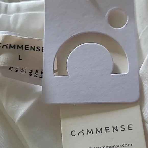 COMMENSE Solid Wet Asymetrical Straight Leg Pants Set Sz L NWT - Picture 13 of 13